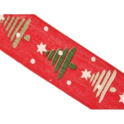 Cinta Navidad Roja 40mm - 20mt