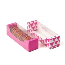 Caja 6 macarons fucia 