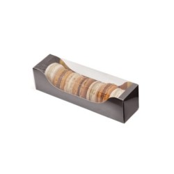 Caja Bim 6 macarons marrón-oro