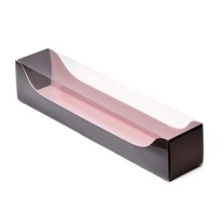 Caja 9 macarons marrón-rosa