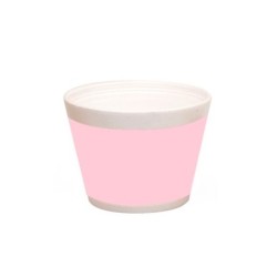 Vaso helado con franja rosa...
