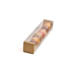 Caja 12 macarons Galaxy oro