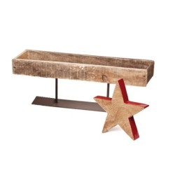 Contenedor madera base metal 