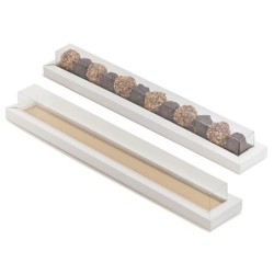 Reglette con marco blanco/oro
