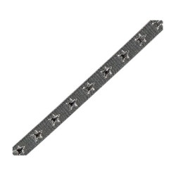 Cinta gris estrellas metal