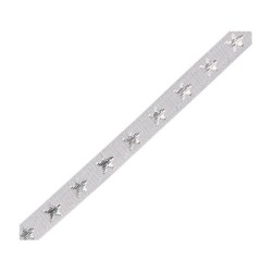 Cinta blanca estrellas metal
