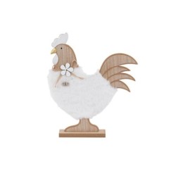 Gallo blanco de algodón y...