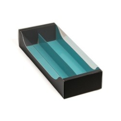 Caja 18 macarons Negro/Azul