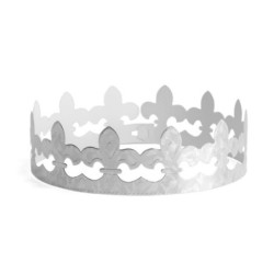 Corona flor de Lys plata holo