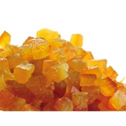 Cubos de naranja escurridos...
