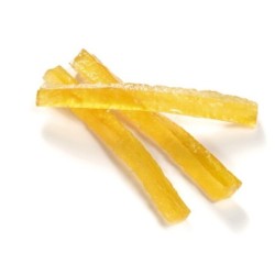 Tiras de limón escurridas
