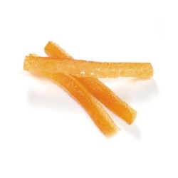 Tiras naranja escurridas