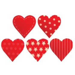 Corazones estampados