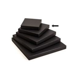 Caja rígida negra gofrada