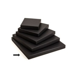 Caja rígida negra gofrada