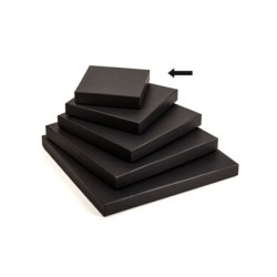 Caja rígida negra gofrada