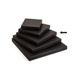Caja rígida negra gofrada