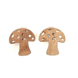 Pinzas madera setas