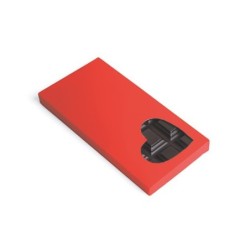Caja tableta roja corazón