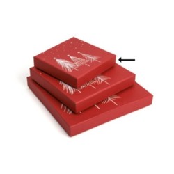 Caja Rígida Bosque nevado roja