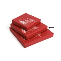 Caja Rígida Bosque nevado roja