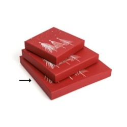 Caja Rígida Bosque nevado roja