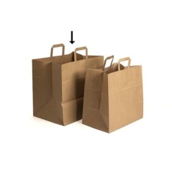 Bolsa papel asa plana Kraft...