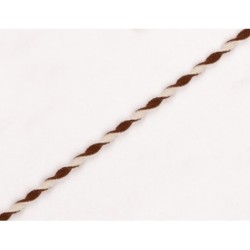 Cordon bi-color marron...