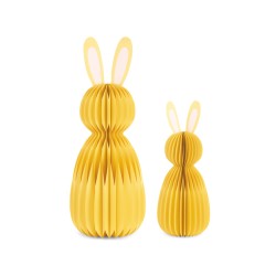 Conejos papel amarillo