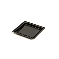 Plato cuadrado negro