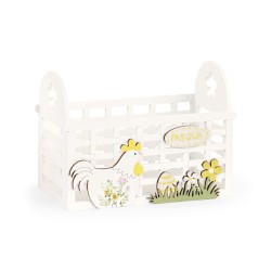 Cestos gallinas floridas