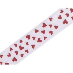 Cinta corazoncitos blanco...