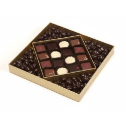 Caja cuadro  oro viejo