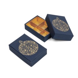 Caja Rígida Navidad dorada