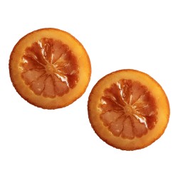 Rodajas de naranja glaseada